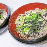 料亭の〆風に鉢盛♪　新そばで「とろろそば」